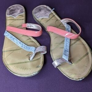 Sam‎ & Libby Size 7.5 Coral & Silver Sandals